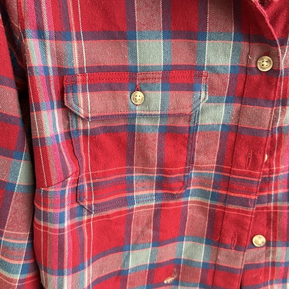 Eddie Bauer Plaid Button Up - Picture 3 of 5